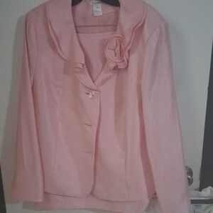 K Jordan Soft Pink Floral Collar Blazer